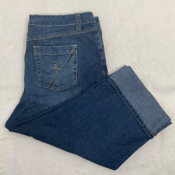 LA BLUES WOMENS JEANS CAPRIS PANTS SIZE 20W STRETCH - Picture 8 of 8